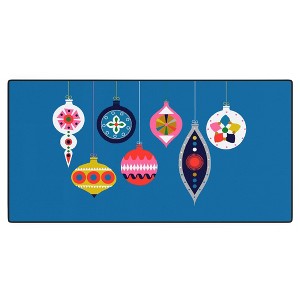 Showmemars Retro Christmas Baubles Desk Mat -Deny Designs - 1 of 4