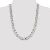 Black Bow Jewelry Mens 12.25mm Sterling Silver Hollow Flat Anchor Chain Necklace - 3 of 4