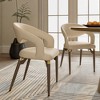 Modern Unique Design Dining Chairs Set of 2, Beige,20.06"D x 17.93"W x 33.06"H - 3 of 4
