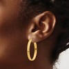 Black Bow Jewelry 4mm x 35mm Polished 14k Yellow Gold Rectangular Tube Oval Hoops - 3 of 4