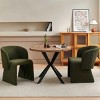Set of 2 Teddy Upholstered Arm Chairs, Comfy Accent Side Chairs for Dining Room, Living Room, Modern Single Sofa Chair Set-Maison Boucle - 3 of 4