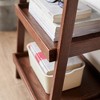 Vynxaria 3-Tier Storage  Beech Wood Shoe Rack for Entryway, Premium Storage Organizer for Bathroom, Living Room, Bedroom, Hallway, Kitchen, Walnut - 3 of 4