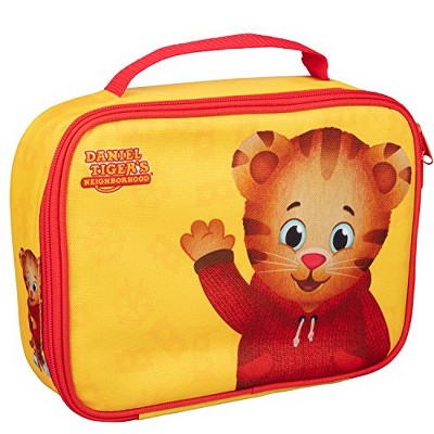 Daniel Tiger's Neighborhood Insulated Lunch Sleeve - Reusable Heavy Duty Tote Bag w Mesh Pocket (Daniel Tiger - Yellow) Back to School Lunch Box for Kids
