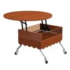 Anybear Round Lift-Top Coffee Table with Wheels and Multi-Color Lighting - 3 of 4