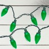 Northlight 50ct Green LED Faceted C9 Christmas Light Set, 20.25ft Green Wire - image 2 of 3