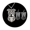 Pit Bull Staffordshire Terrier Dog Necklace Earrings or Set Silver Womens Ginger Lyne Collection - 2 of 4