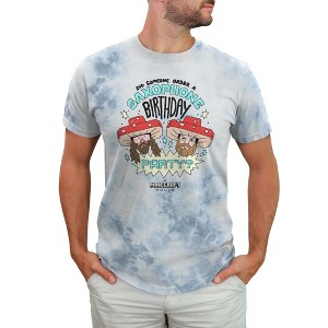 Men's A Minecraft Movie Garrett and Steve Saxophone Birthday Party T-Shirt - 1 of 4