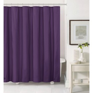 Heavy Duty Purple 10 Gauge Hotel Non-Toxic Odor Free PEVA Shower Curtain Liner - Mold & Mildew Resistant - 1 of 3