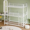 Triple Twin Bunk Bed with Safety Guardrails and Ladder - 4 of 4