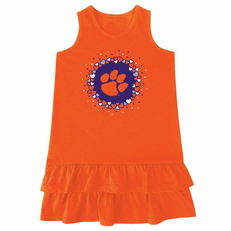 NCAA Clemson Tigers Girls&#39; Infant Ruffle Dress, 1 of 4