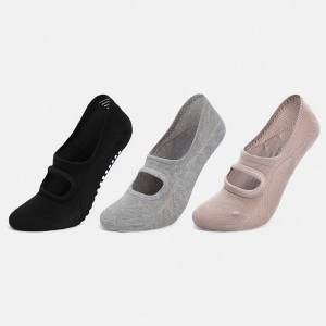 Anna-Kaci Women's 3-Pack Mary Jane Style Low Cut Non-Slip Grip Socks for Pilates Yoga and Everyday Comfort - 1 of 4