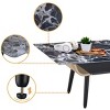 NicBex 47 Inch Rectangle Coffee Table with Marble Texture Tabletop and Open Shelf for Living Room,Dining Room,Bedroom - 3 of 4