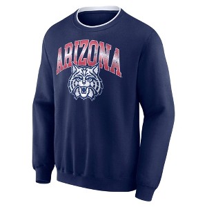 NCAA Arizona Wildcats Men's Crew Fleece Sweatshirt - 1 of 2
