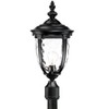 John Timberland Bellagio Rustic Outdoor Post Light Texturized Black with Flat Base Pole 99 3/4" Clear Hammered Glass for Exterior Barn Deck House Home - image 2 of 4