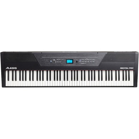 X-Style Alesis Recital Black 88 Key Beginner Digital Piano/Keyboard with Full Size Semi Weighted Keys & RockJam KB100 Adjustable Padded Keyboard Bench 