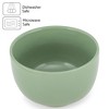 Elanze Designs Bistro Glossy Ceramic 4 inch Dessert Bowls Set of 4, Sage Green - 2 of 4