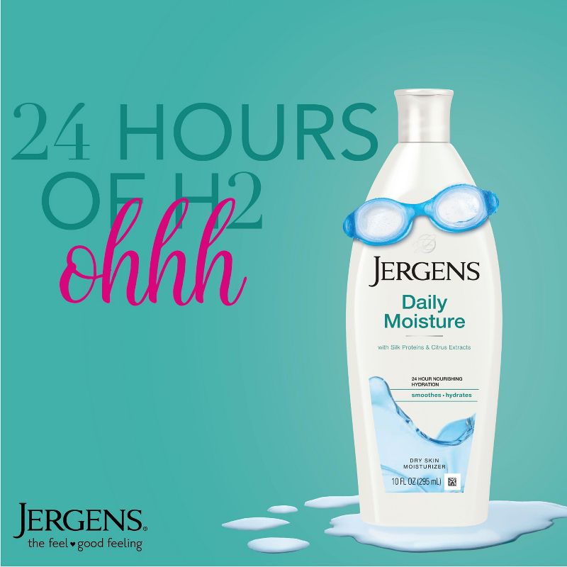 Jergens Daily Moisture Body Lotion with Hydralucence Blend, Dry Skin Moisturizer, Dry Skin Relief Scented - 10 fl oz, 5 of 10