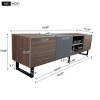 NicBex TV Stand for 80 Inch TV with Drop Down Door,TV Entertainment Center with 3 Cabinets and Open Shelves,TV Console Table for Living Room - 3 of 4