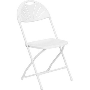 Riverstone Furniture Collection Plastic Folding Chair White