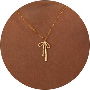 14K Gold Plated Charm Necklace for Women, Assorted Beach & Nature Themed Pendants - 1 of 4