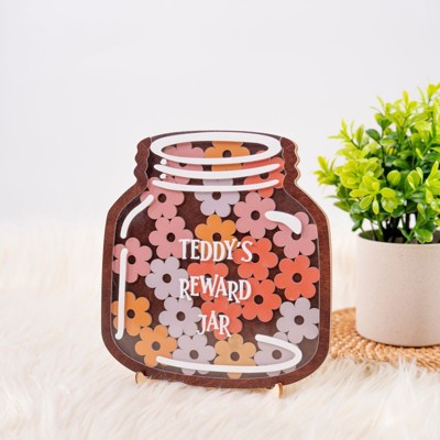 Huxxion Personalized Reward Jars for Kids, Classroom Reward Jar, Good Behavior Jar, Kids Behaviour Jar PY99