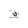 Black Bow Jewelry Sterling Silver Polished & Antiqued Celtic Knot Bead Charm - 2 of 3