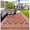 Outdoor Waterproof Rug, Plastic Straw Rugs Washable Reversible Floor Mat Plaid Carpet for Camping Porch Balcony Backyard - 2 of 4