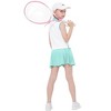 Kids Girls Tennis Golf Dress Outfit Sleeveless Dress with Pockets Athletic Skorts and Polo Tank Top Sets - 4 of 4