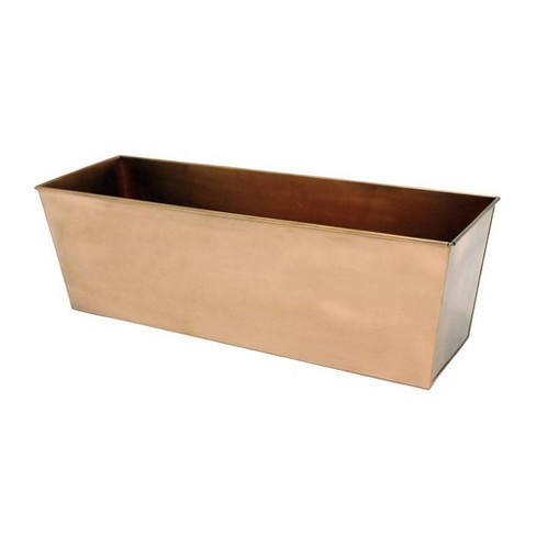 Medium Galvanized Metal Rectangular Planter Box Copper - ACHLA Designs - image 1 of 4