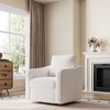 Swivel Accent Chair for Living Room, 360° Rotating Modern Linen Upholstered Armchair - 3 of 4