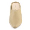 Allegra K Women's Pointed Toe Slip on Block Heel Slide Mules - 2 of 4