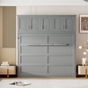 Full Size Murphy Bed with Top Cabinets for Bedroom or Apartment - 3 of 4