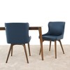 Vynxaria Navy Blue Dining Chairs - Set of 2 for Modern Elegance - 2 of 4