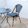 Merrick Lane Sacha Stacking Bistro Chair with PE Seat and Back and Aluminum Frame for Indoor/Outdoor Use - 4 of 4