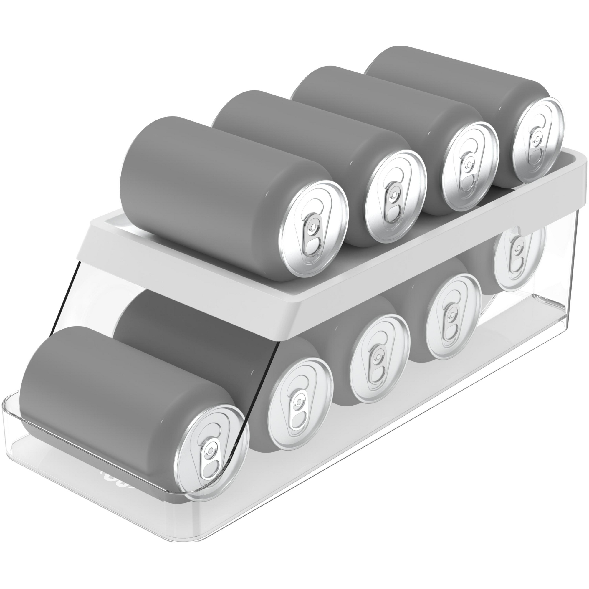 OU Soda Can Organizer for Refrigerator, Clear Rolling Can Dispenser for Fridge / Pantry, Soda Can Rack Kitchen Organizers, BPA Free