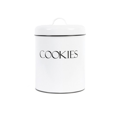 Bright White Farmhouse Ceramic Cookie Jar Set