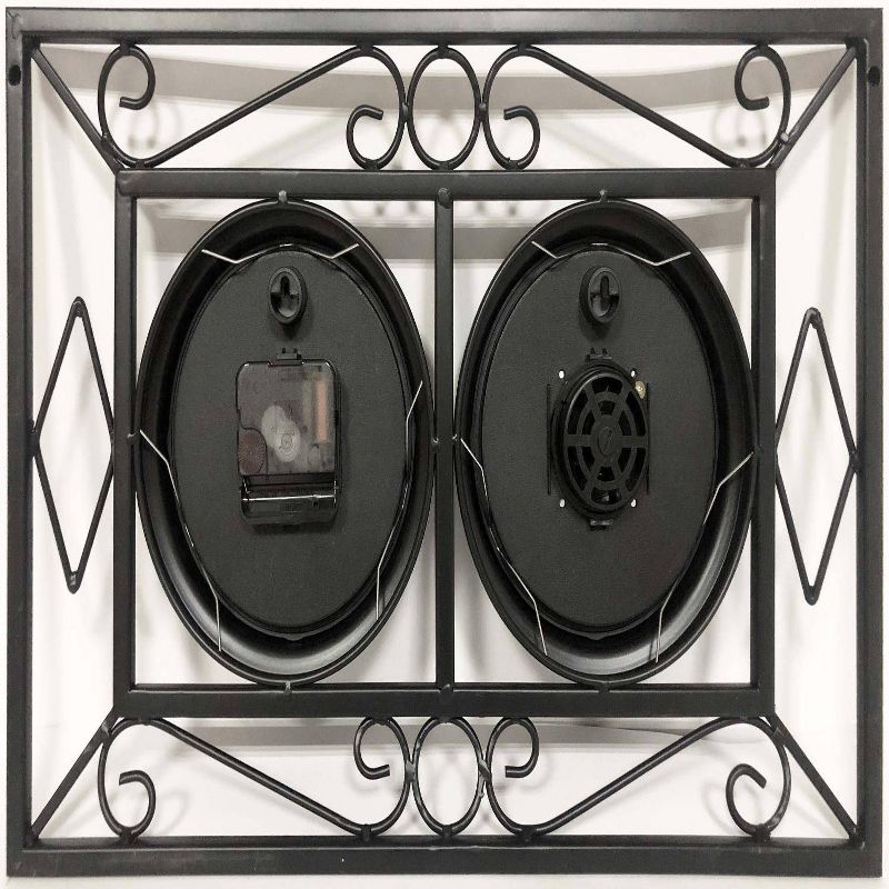 11.5&#34;x18.5&#34; The Bookend Wall Clock Black - Infinity Instruments, 2 of 7