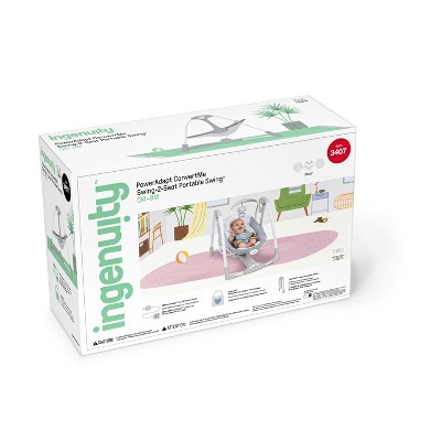 Ingenuity ConvertMe 2-in-1 Compact Portable Baby Swing 2 Infant Seat - Swell