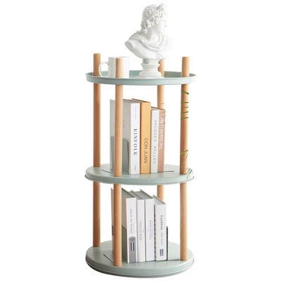 Storage Shelf 360°Rotating Bookshelf Modern Open Storage Display Shelves Compact Freestanding Display Storage Bookshelf