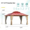 EROMMY 14 Ft. W x 12 Ft. D Aluminum Patio Gazebo - 3 of 4