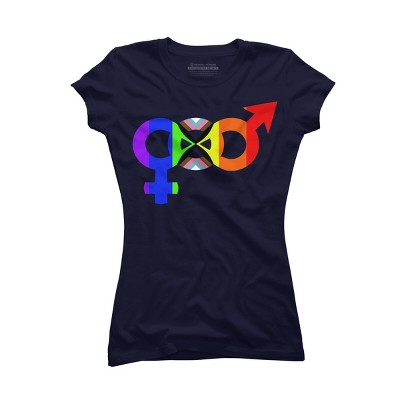Adult Design By Humans Unified Pride Symbol Rainbow By T-Shirt