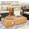 56 Inch Patio Propane Fire Pit Table with Ice Bucket - 4 of 4