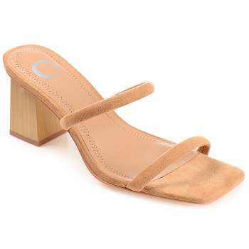 Journee Collection Womens Henrietta Tru Comfort Foam Open Square Toe Block Heel Sandals