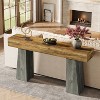 Hommoo Farmhouse Long Console Table Rustic Brown - 4 of 4