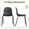Fontoi Accent Chair, 4PCS Modern Dining Chair with Unupholstered, Kitchen Dining Room Chairs with Armless, Black, 21.26"*20.08"*33.27" - 2 of 4