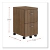 Alera Alera Valencia Series Mobile Pedestal, Left or Right, 2 Legal/Letter-Size File Drawers, Modern Walnut, 15.38" x 20" x 26.63" - 2 of 4