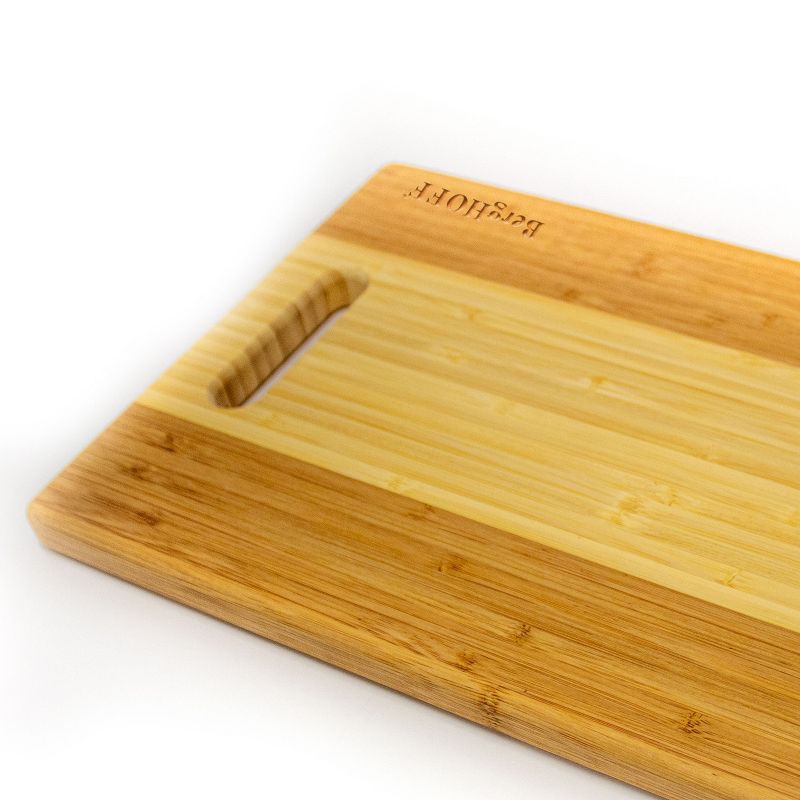 BergHOFF Bamboo Rectangle Cutting Board, Two-tone with Handle, 14.2"x8.7"x0.7", 3 of 4