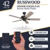 Prominence Home Russwood 42" Farmhouse Ceiling Fan with No Light, Remote Control, 3 Mounting Options, 5 Dual Finish Blades & Reversible Motor, Bronze - 2 of 4