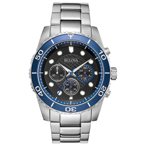 Bulova Men's Classic Sport 6 Hand Chronograph Quartz Stainless Steel ...