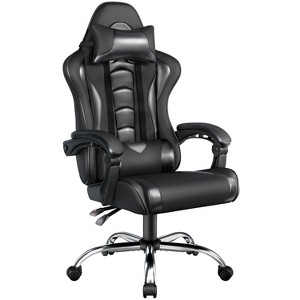 Yaheetech PU Leather Ergonomic Gaming Chair Executive Computer Chair with Padded Armrests - 1 of 4